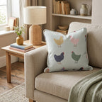 Modern Chicken Walk Throw Pillow - Hillcroft Home