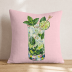Mojito Minted Throw Pillow - Hillcroft Home
