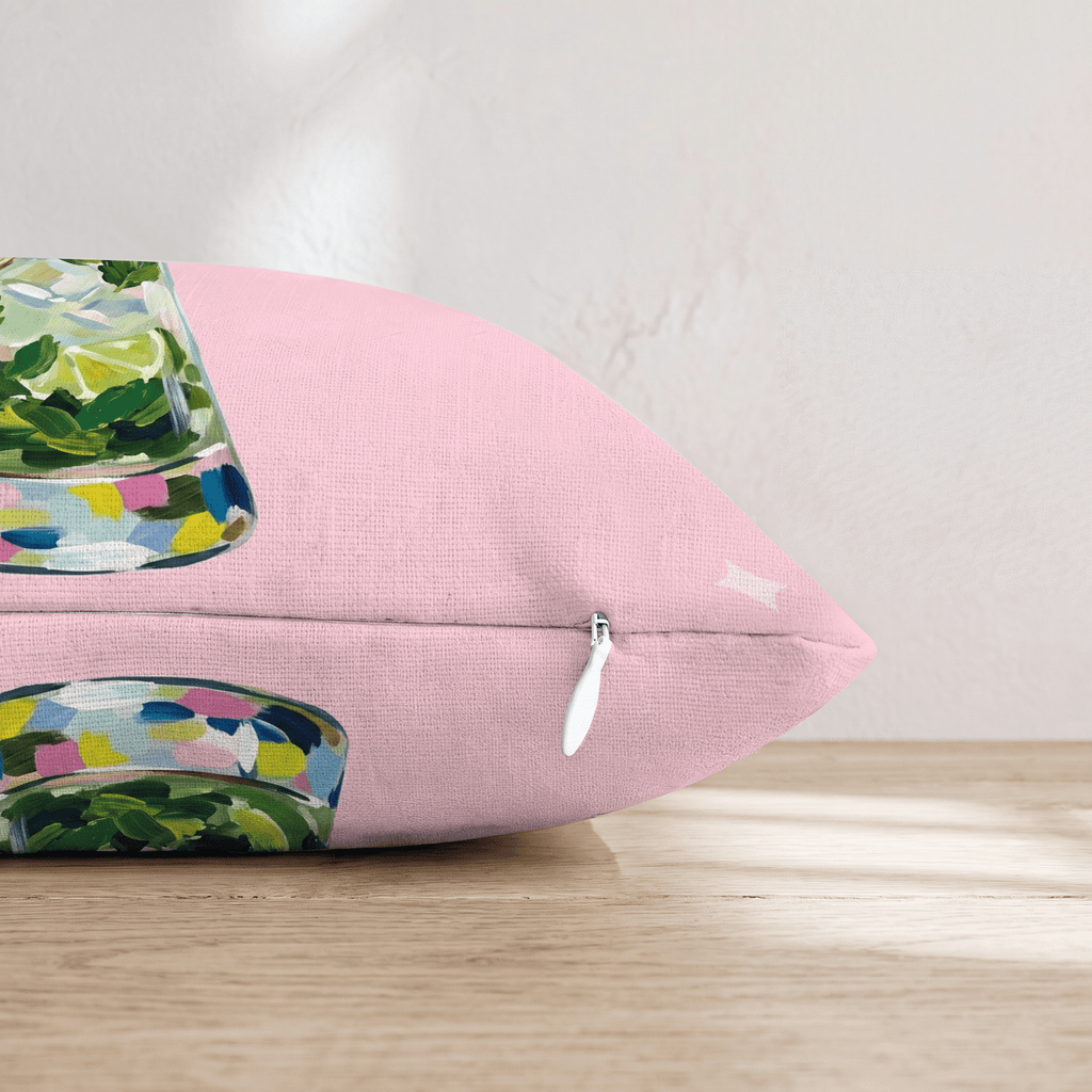 Mojito Minted Throw Pillow - Hillcroft Home