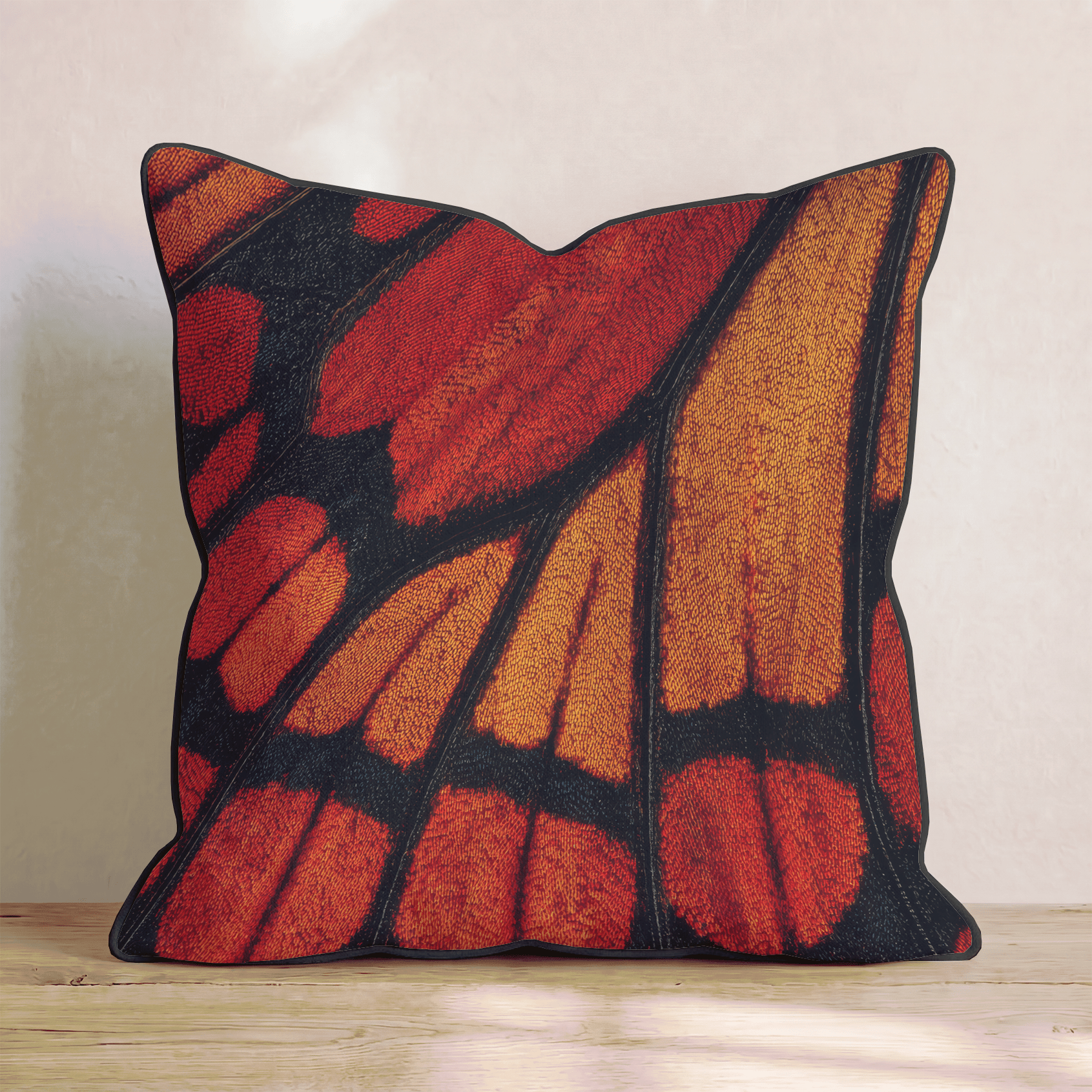 Monarch Wing Velvet Throw Pillow - Hillcroft Home
