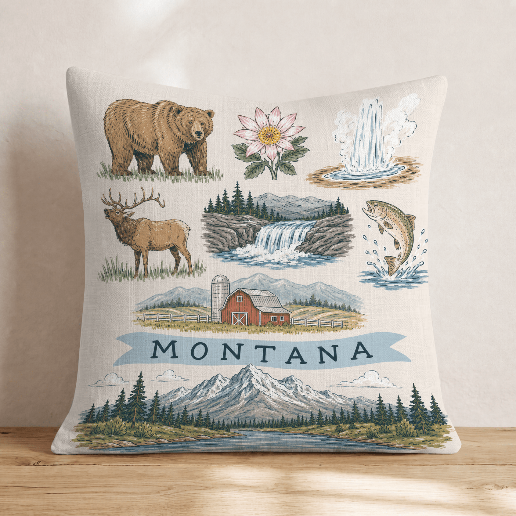 Montana Gallery Throw Pillow - Hillcroft Home