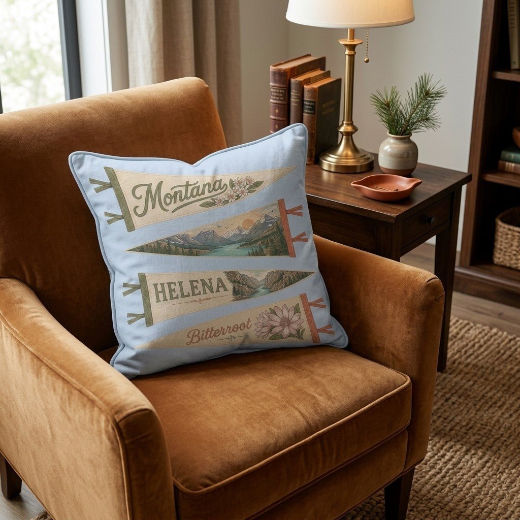 Montana Pennant Throw Pillow - Hillcroft Home