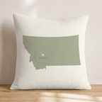 Montana State Capital Throw Pillow - Hillcroft Home