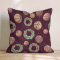 Moody Basketball Wreaths Throw Pillow - Hillcroft Home