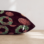 Moody Basketball Wreaths Throw Pillow - Hillcroft Home