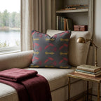 Moody Fly Lures Throw Pillow - Hillcroft Home