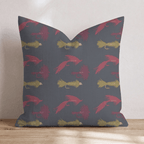 Moody Fly Lures Throw Pillow - Hillcroft Home