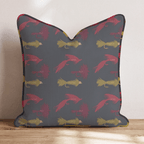 Moody Fly Lures Throw Pillow - Hillcroft Home