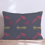 Moody Fly Lures Throw Pillow - Hillcroft Home