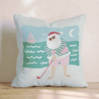 Moonlit Beach Golfer Throw Pillow - Hillcroft Home