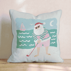 Moonlit Beach Golfer Throw Pillow - Hillcroft Home