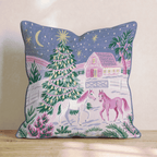 Moonlit Pony Ranch Throw Pillow - Hillcroft Home