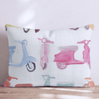 Mopeds and Shopping Throw Pillow - Hillcroft Home