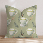Morning Matcha Groove Throw Pillow - Hillcroft Home