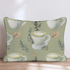 Morning Matcha Groove Throw Pillow - Hillcroft Home