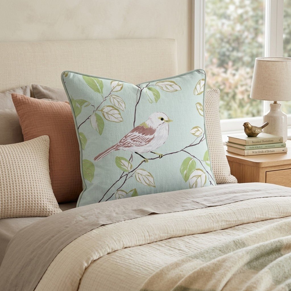 Morning Songbird Throw Pillow - Hillcroft Home
