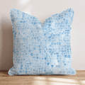 Mosaic Azul Throw Pillow - Hillcroft Home