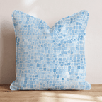 Mosaic Azul Throw Pillow - Hillcroft Home