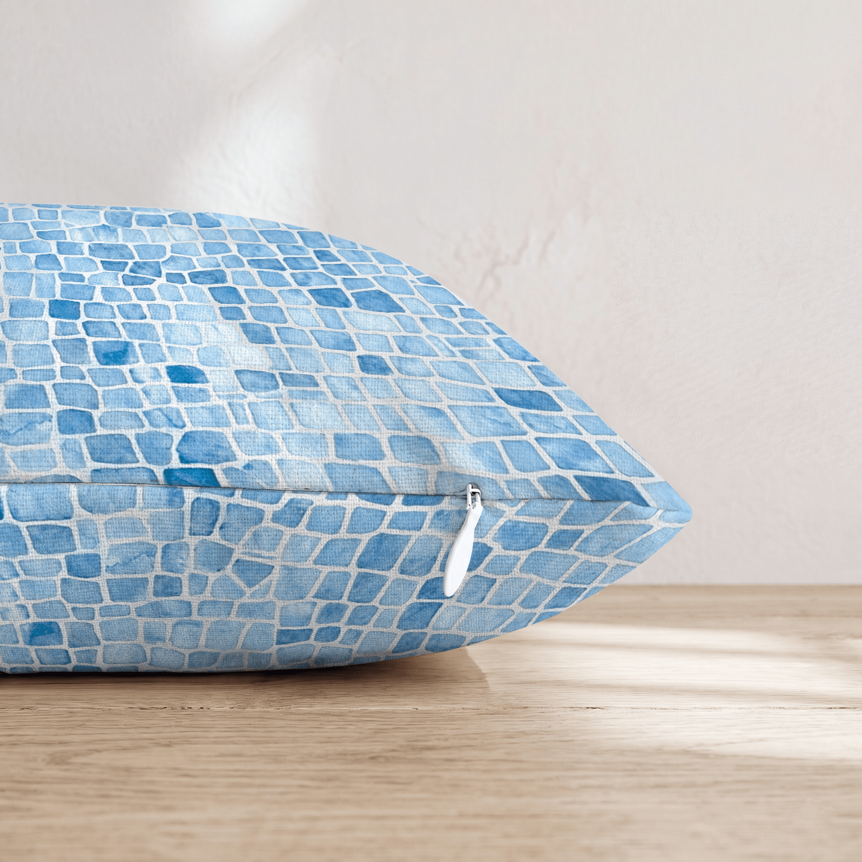 Mosaic Azul Throw Pillow - Hillcroft Home