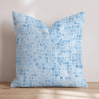 Mosaic Azul Throw Pillow - Hillcroft Home