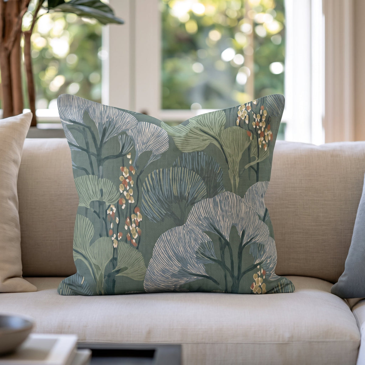 Mosaic Meadow Throw Pillow throw pillow - Hillcroft Home