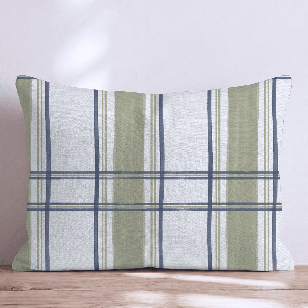 Moss Lane Plaid Throw Pillow throw pillow - Hillcroft Home