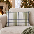 Moss Lane Plaid Throw Pillow throw pillow - Hillcroft Home