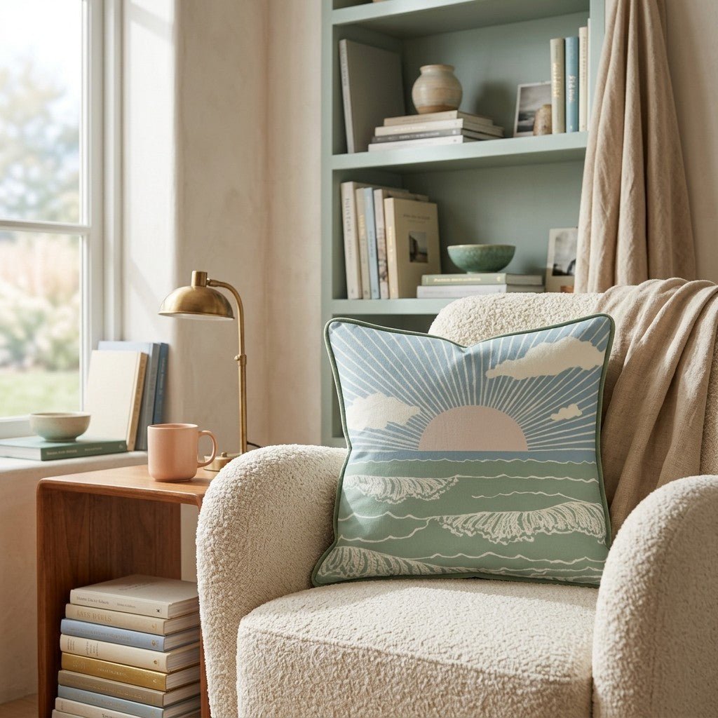 Motion of the Ocean Throw Pillow - Hillcroft Home
