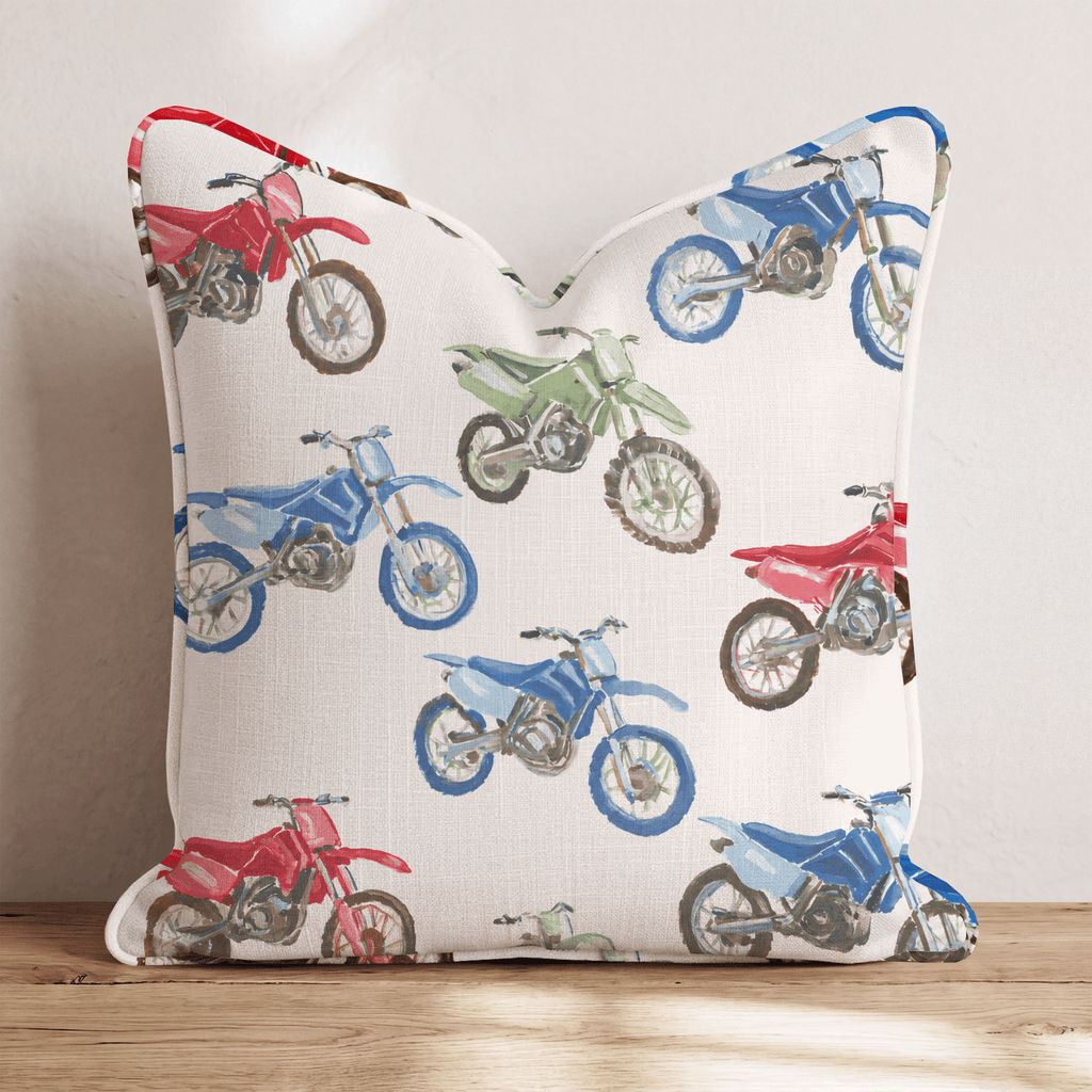 Moto Club Throw Pillow - Hillcroft Home