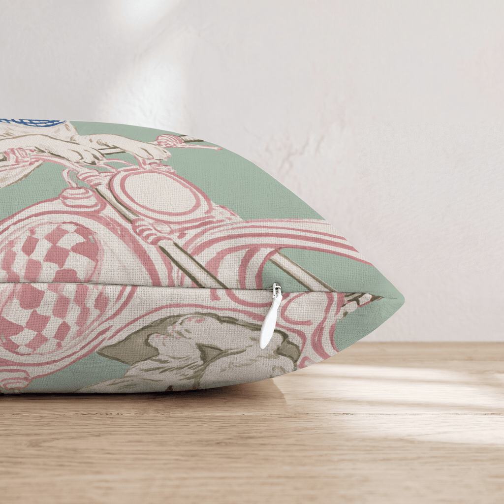 Motorcross Frenchie Throw Pillow - Hillcroft Home