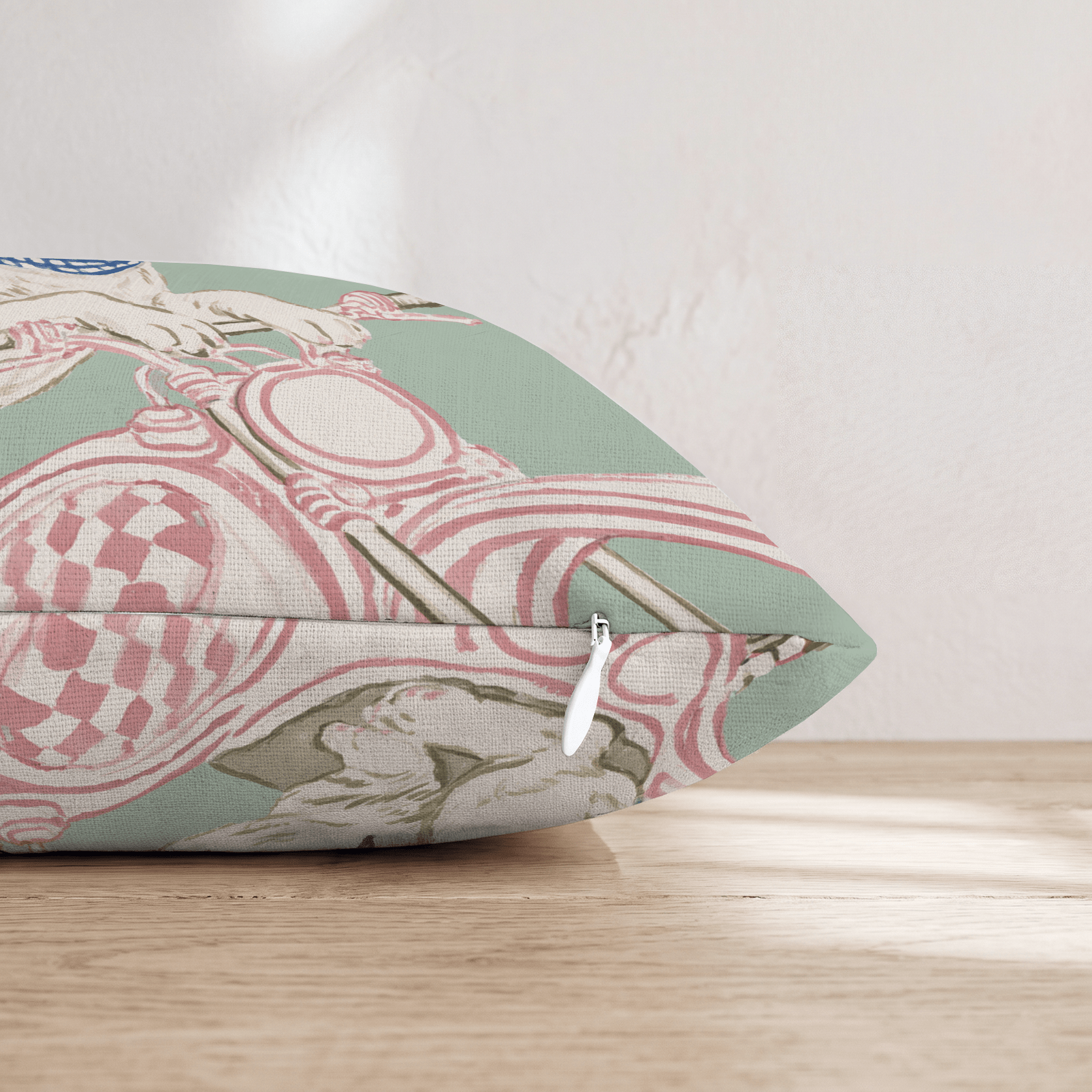 Motorcross Frenchie Throw Pillow - Hillcroft Home