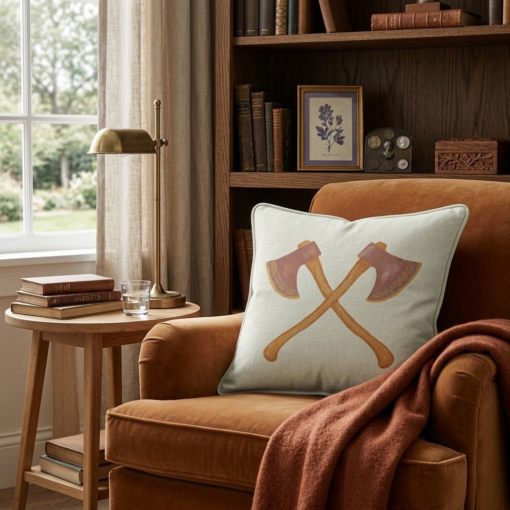 Mountain Axes Throw Pillow - Hillcroft Home