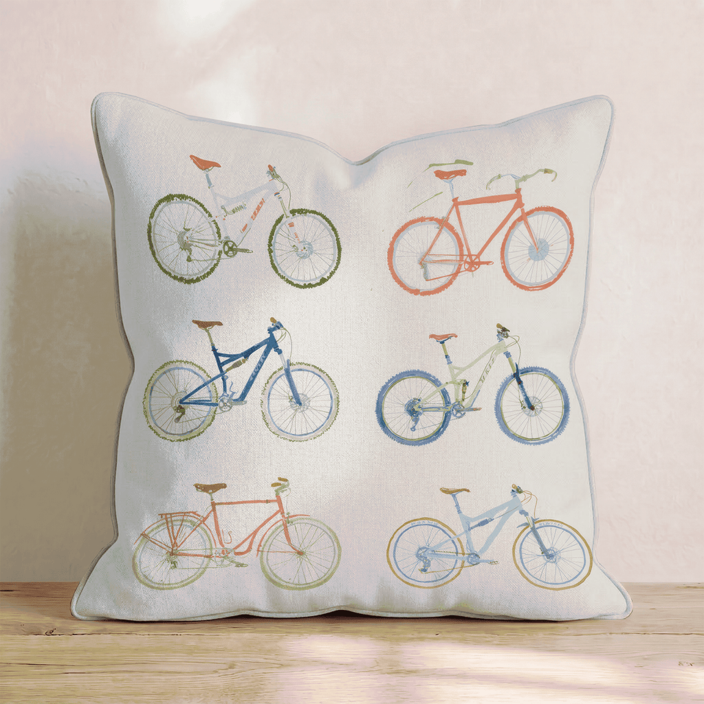 Mountain Biking Throw Pillow - Hillcroft Home
