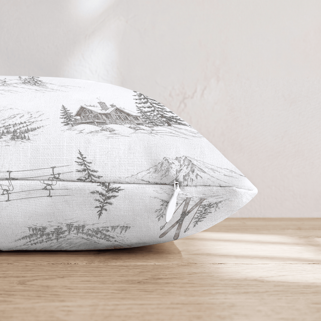 Mountain Lodge Toile Throw Pillow - Hillcroft Home