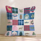 Mountain Patchwork Throw Pillow - Hillcroft Home