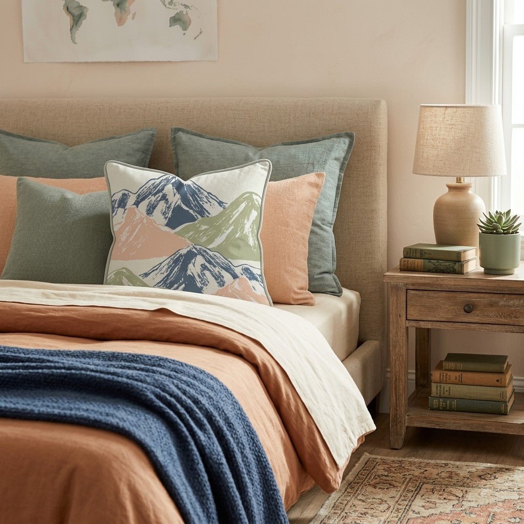 Mountain Range Throw Pillow - Hillcroft Home