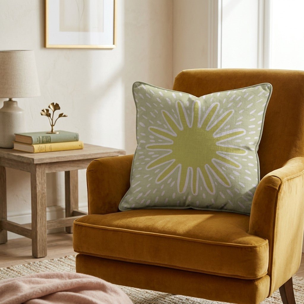 Mr. Golden Sun Throw Pillow - Hillcroft Home