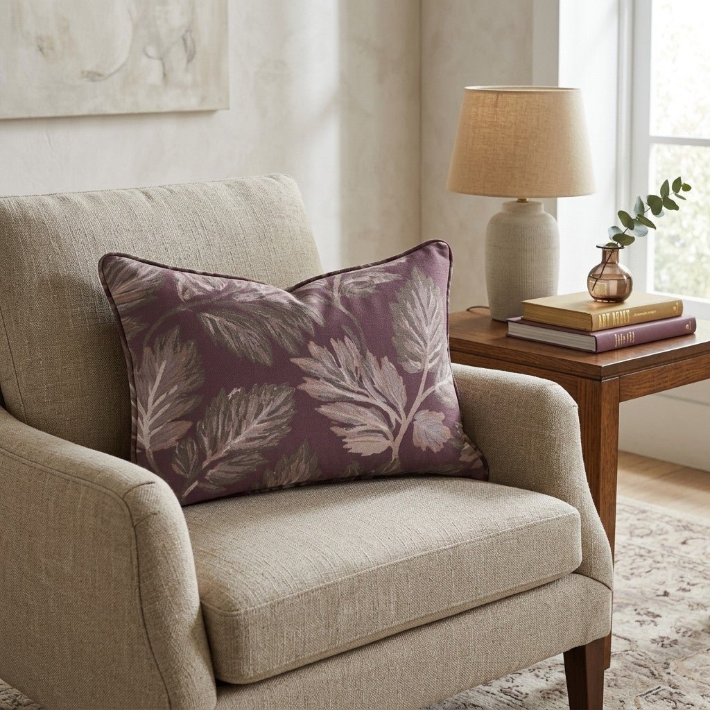 Mulberry Leaves Throw Pillow throw pillow - Hillcroft Home