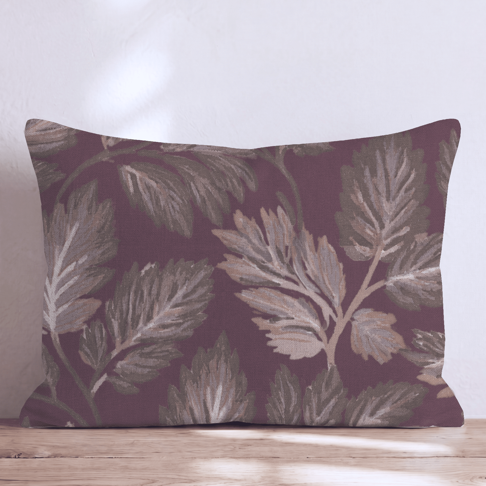 Mulberry Leaves Throw Pillow throw pillow - Hillcroft Home