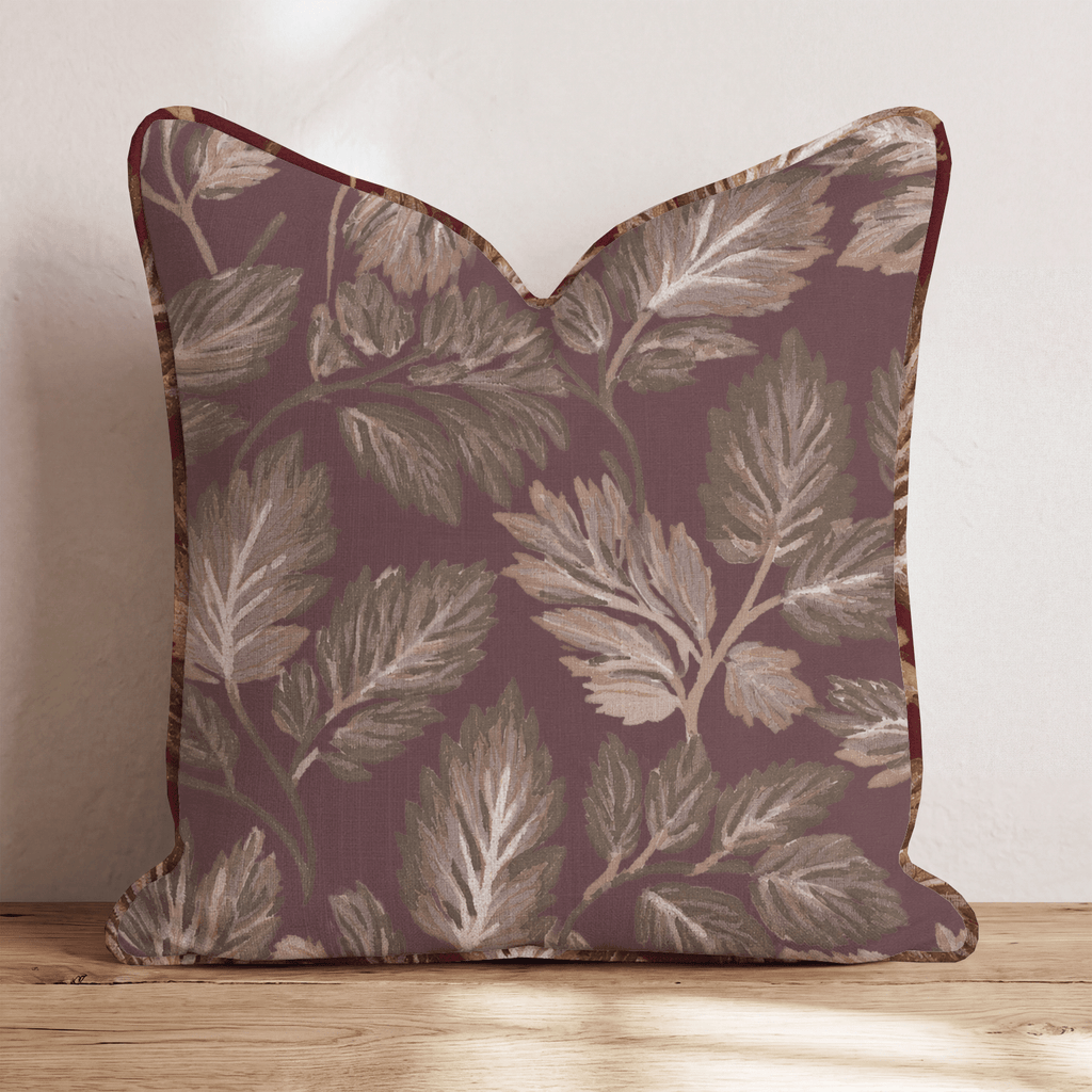 Mulberry Leaves Throw Pillow throw pillow - Hillcroft Home