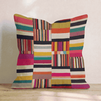 Multicolor Stripe Throw Pillow - Hillcroft Home