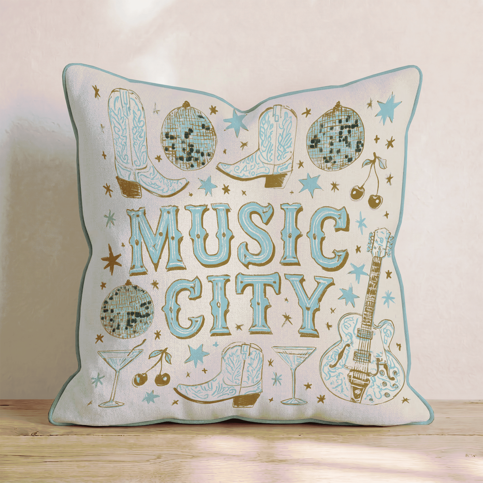 Music City Throw Pillow - Hillcroft Home