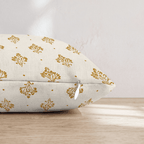 Mustard & Dot Block Print Throw Pillow throw pillow - Hillcroft Home