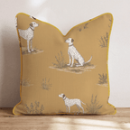 Mustard Field Pointer Throw Pillow - Hillcroft Home