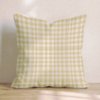 Mustard Plaid Throw Pillow - Hillcroft Home