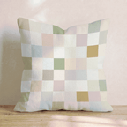 Muted Neutral Checker Throw Pillow - Hillcroft Home