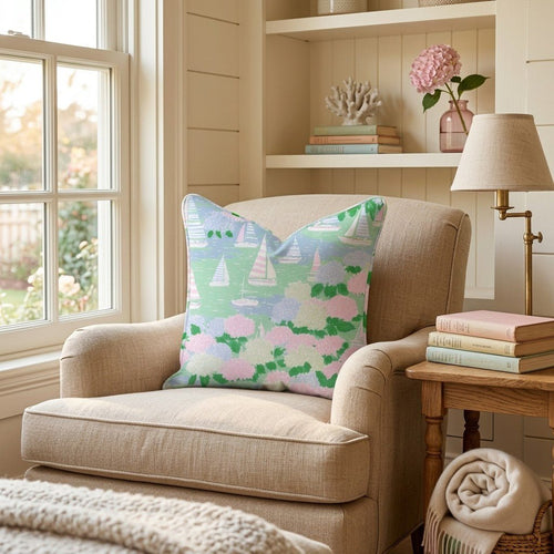 Nantucket Sail Throw Pillow - Hillcroft Home