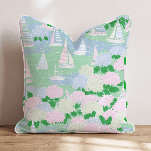 Nantucket Sail Throw Pillow - Hillcroft Home