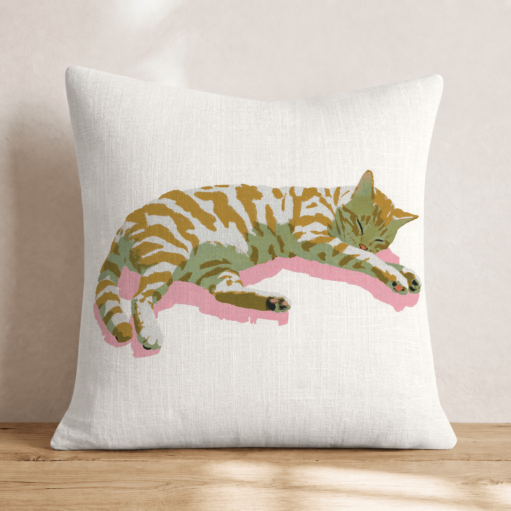 Napping Chester Throw Pillow - Hillcroft Home