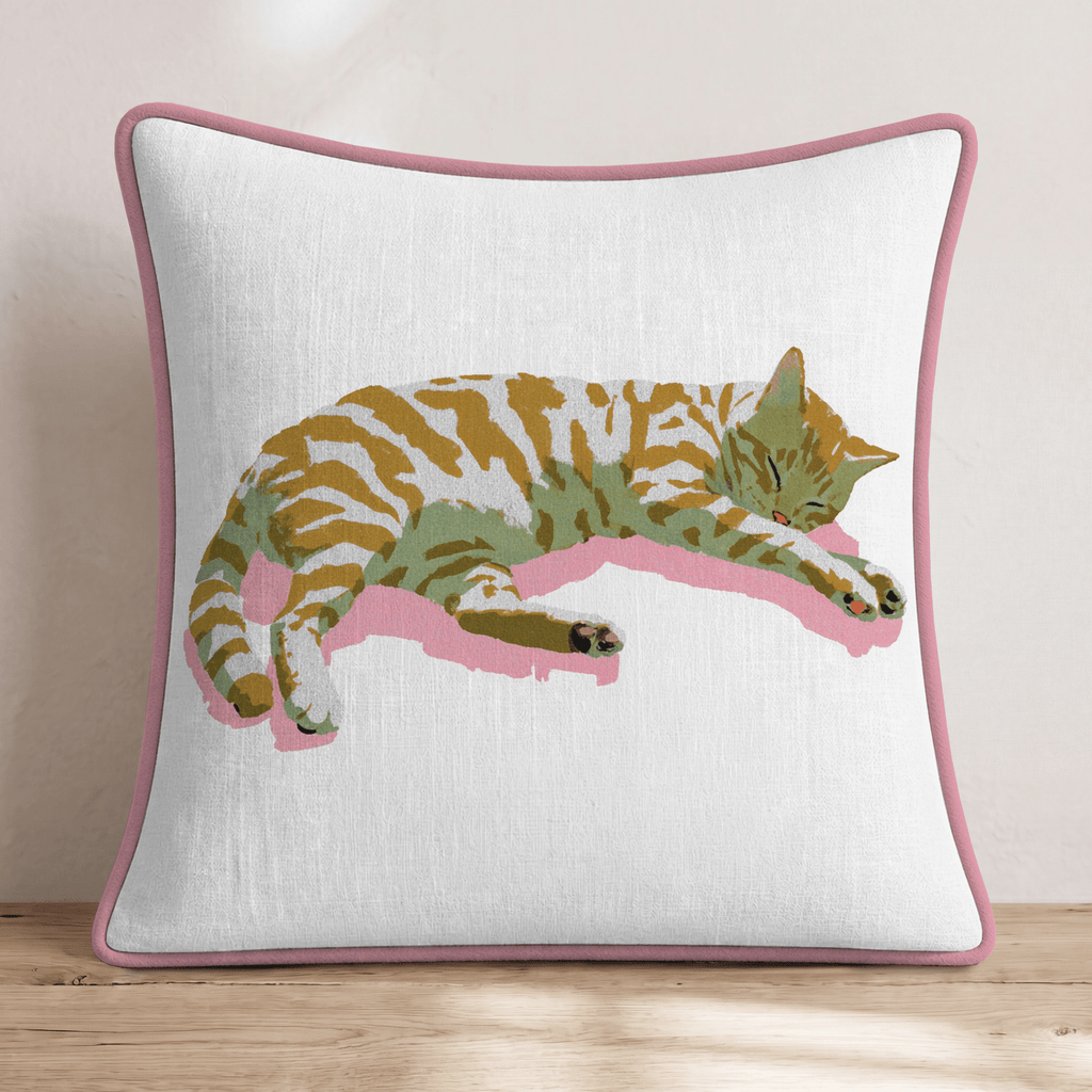 Napping Chester Throw Pillow - Hillcroft Home